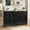 Black, variant on Catrimown 55" Coffee Bar Cabinet, Kitchen Storage Cabinet with 2 Drawers and 4 Doors, Sideboard Buffet Cabinet with Adjustable Shelf for Kitchen, Dining Room, White
