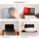 thumbnail image 3 of Jabonera de pared sin perforaciones para ducha, de acero inoxidable, autoadhesiva, para guardar esponjas, cepillos de jabón para baño, cocina y balcón (negro), 3 of 3