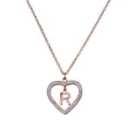 thumbnail image 3 of Collar de Mujer Corazón con Inciales LuckyLy, Modelo Adina rosa UNITALLA, 3 of 7
