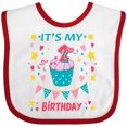 thumbnail image 3 of Inktastic Colorful Cupcake and Confetti Girls 2nd Birthday Boys or Girls Baby Bib, 3 of 4