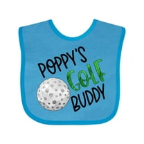 Inktastic Poppy's Golf Buddy with Golf Ball Boys or Girls Baby Bib