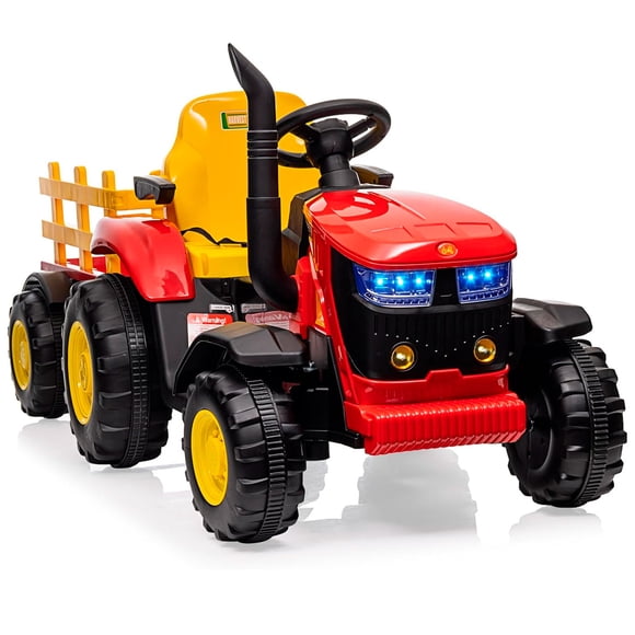 Montable Eléctrico Infantil Tractor Rojo