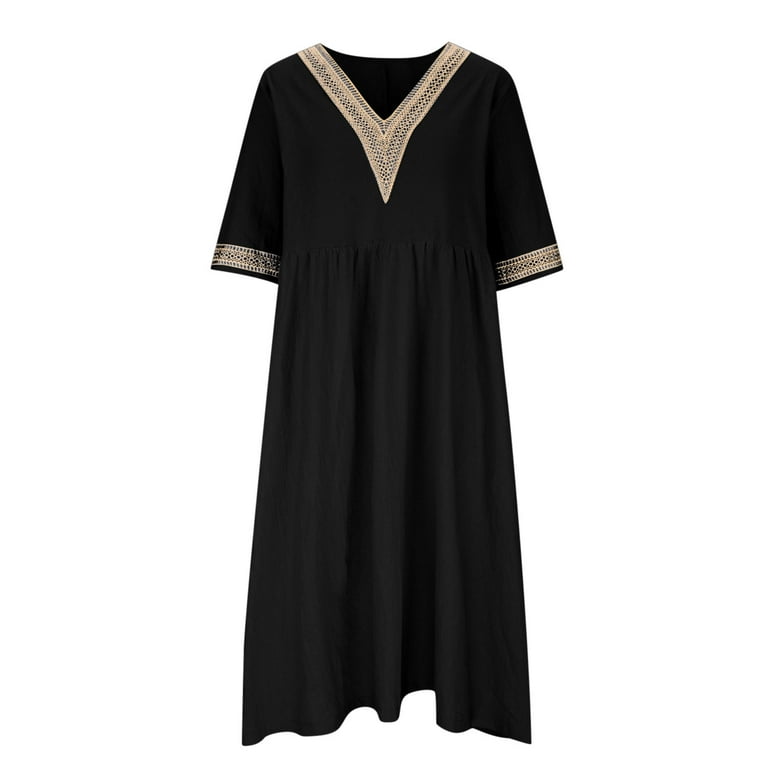 black gauze dress pockets Savannah Black Gauze Dress main image 1
