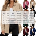 thumbnail image 3 of Sevevn Women's Corduroy Shirt Shacket for Women Fall Jacket Long Sleeve Button Down Blouses Coffee M, 3 of 6