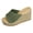 Green, variant on Women's Knitted Mesh Strap Espadrille Wedge Slide Sandals, Slip‑on Open‑toe Non‑slip Platform Summer Casual Walking Shoes Green 36