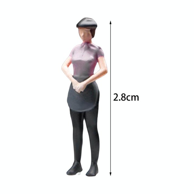 Figurines Miniatures de Filles 1/64 Figurines de Serveuse pour Accessoires de Scène DIY