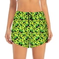 thumbnail image 2 of Rateoe Frogs Printed 2 in 1 Women's Workout Shorts for Athletic Gym Running Shorts with Phone Pockets-Medium, 2 of 7
