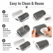 4Pcs Cat Brush Cat Corner Self Groomer Softer Pet Wall Corner Massage Comb Corner Scratcher Pet Grooming Brush Comb Grooming