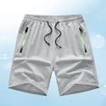 thumbnail image 2 of Quick Dry Shorts for Men Athletic Elastic Waist Pull-On Pockets Fashion Lightweight Style,Summer Mens Beach Shorts Ice Slik with Zipper Pockets, 2 of 9