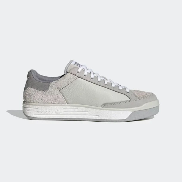Adi-das Originals Rod Laver Shoes Leather Trainers in Grey / White