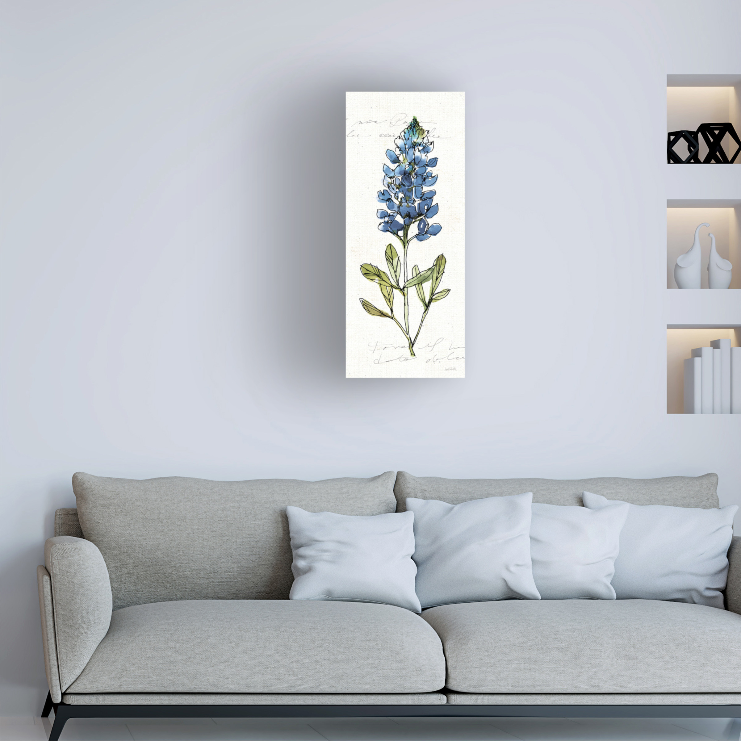 Trademark Fine Art 'Texas Bluebonnet IV' Canvas Art by Anne Tavoletti