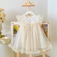 thumbnail image 3 of Oferta especial, vestido Floral para niñas, traje de verano sin mangas de malla, falda de princesa para fiesta de cumpleaños, ropa para niños, faldas informales, 3 of 5