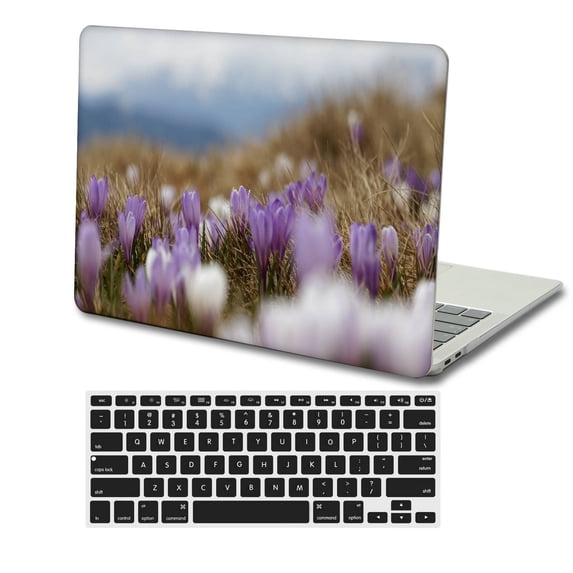 KSK KAISHEK Hard Shell Cover for Old MacBook Pro 13"( Retina Display No Touch, 2012/2013/2014/2015) + Black Keyboard Cover Model A1425 A1502, No USB-C, No CD-ROM Purple series 0493