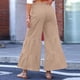 thumbnail image 5 of Pantalones Sólidos Informales Para Mujer, Cómodos, Elásticos, de Cintura Alta, de Pierna Ancha, Informales, Sueltos, Para Playa Odeerbi ODB-6, 5 of 9