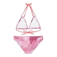 thumbnail image 3 of Pretty in Pink: Marble Strappy Bikini Set, Cute and Trendy Swimwear, 3 of 9