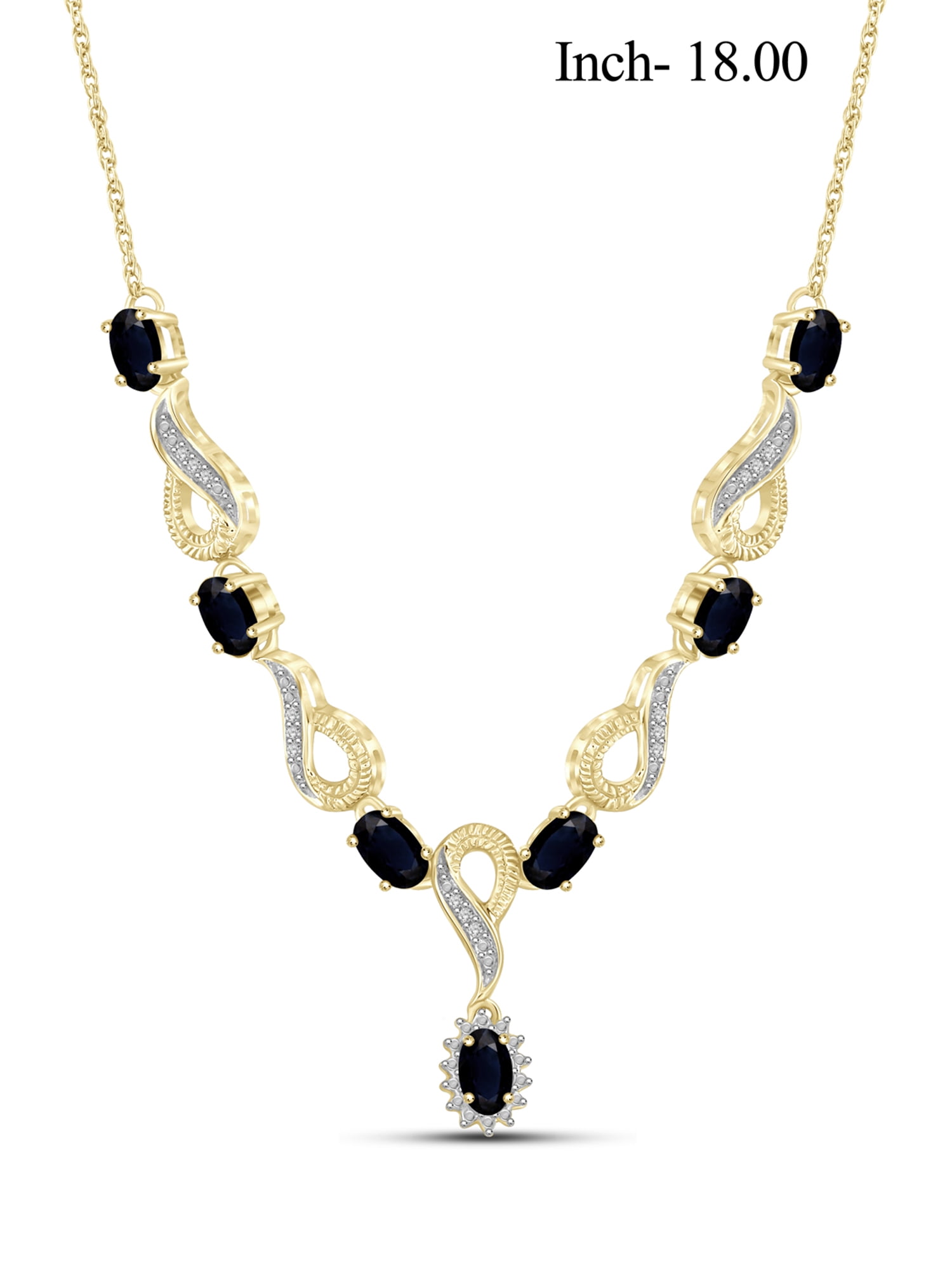 JewelersClub 4.00 Carat T.G.W. Sapphire And White Diamond Accent 14k Gold Over Silver 4-Piece Jewelry set