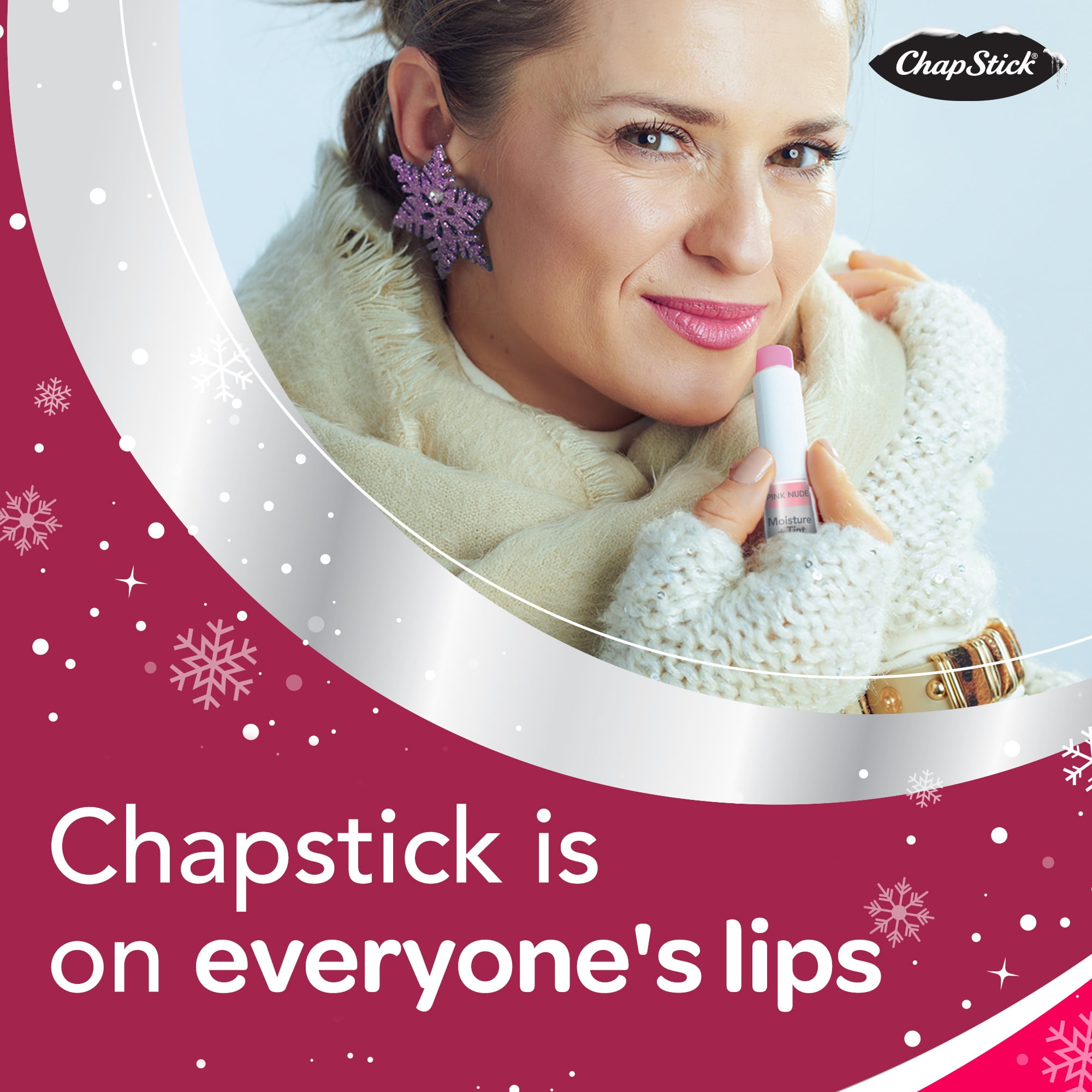 ChapStick Total Hydration Moisture + Tint Pink Nude Tinted Lip Balm, Tinted Moisturizer for Lips - 0.12 oz