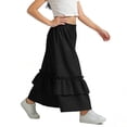 thumbnail image 7 of Gfyviroh Girls' Maxi Skirts Flowy Ruffle Tiered Long Skirt with Pockets Casual A-Line Elastic Waist Skirt For Kids 4-15 Years, 7 of 7