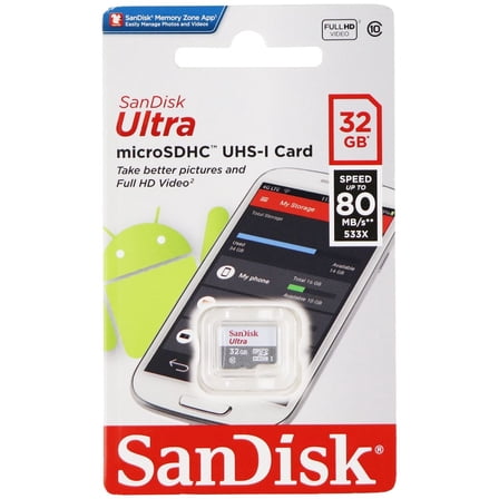 SanDisk Ultra - Flash memory card - 32 GB - UHS-I / Class10 - microSDHC UHS-I
