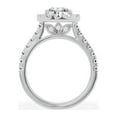 thumbnail image 3 of Unique Moments Lab Grown 2.50 ct Pear Halo Diamond Engagement Ring 14K White Gold, 3 of 7
