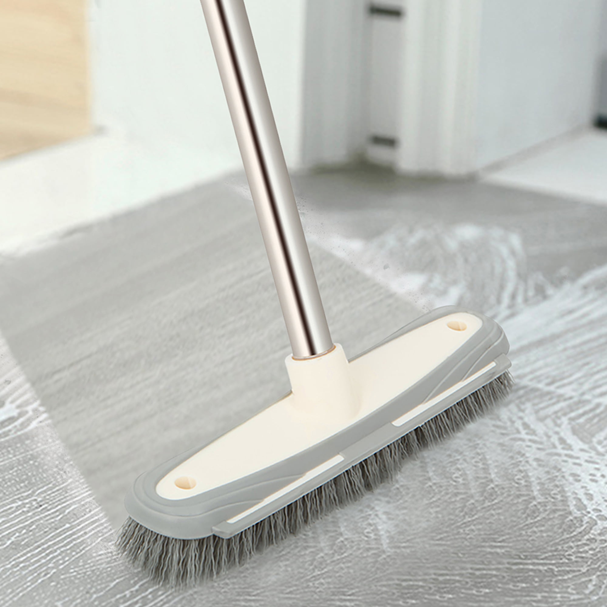 Multipurpose Floor Scrub Brush,Stainless Metal Handle, Scrubber with Stainless Steel Scrubber With Handle