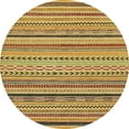 thumbnail image 1 of Ahgly Company Indoor Round Abstract Yellow Abstract Area Rugs, 5' Round, 1 of 6