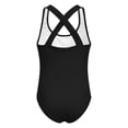 thumbnail image 6 of Girls One Piece Swimsuit - Backcross Style Classic Solid Color Bathing Suit for Kids Youth Comfortable Stretchy Swimwear for Pool Beach Summer Age 2-14(Black/XL), 6 of 6