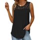 thumbnail image 1 of Camisa Plisada de Encaje Sin Mangas, Blusa de Verano, Túnica Negro XXL, 1 of 4