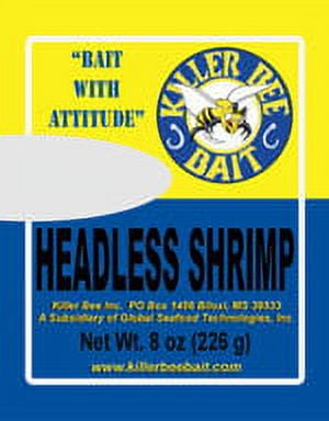 Killer Bee Bait Frozen Headless Shrimp 8 oz.