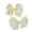 Ivory,2 Pcs, variant on Ksopiavobs Toddlers' Girls' Smooth Grosgrain Ribbon Bow Alligator Clip, Gold