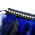thumbnail image 5 of Doomiva Gothic Feather Wrist Cuffs Ankle Cuffs Bracelet Armlet Armband Halloween Raven-Witch Priestess Costume Accessory Blue B One Size, 5 of 7