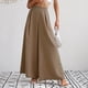 thumbnail image 2 of Pantalones Largos De Mujer Pantalones De Pierna Ancha De Talle Alto Pantalones Sueltos Con Cremallera Pantalones De Color Puro De Verano Caqui S, 2 of 5