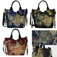 thumbnail image 2 of Odeerbi Tote Bag for Women New Wind Embroidered Bag Canvas Peahen Embroidery Middle-aged Shoulder Portable Package Red, 2 of 4