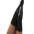 thumbnail image 4 of ZAXARRA Female Knitted Stocking Solid Color Thigh High Socks Long Tube Socks, 4 of 9