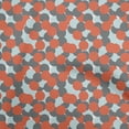 thumbnail image 1 of oneOone Georgette Viscose Rust Brown Fabric Geometric Sewing Craft Projects Fabric Prints By Yard 42 Inch Wide, 1 of 4