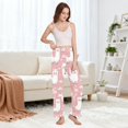 thumbnail image 5 of Dailycode Women's Pajama Pants Wide Leg Lounge Pj Bottoms With Pockets Funny Llama and Clouds, 5 of 7