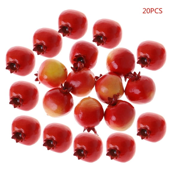 20pcs Lifelike Simulation Artificial Pomegranate Fake Fruit Home Party Decor