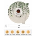 thumbnail image 6 of 15 Inch Round Placemats Set of 6, Green Eucalyptus Leaves Non Slip Heat Insulation PP Table Mats, Summer Botanical Weeping Rustic Washable Place Mats for Kitchen Dining Party Table Decor, 6 of 7