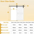 thumbnail image 3 of 48" x 84" Height Modern Sliding Barn Door Pine Paintable Closet Pantry Door with Installation Hardware Kits, 3 of 10