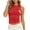 Red, variant on MAFYTYTPR Women's High Neck Ruched Sides Ribbed Tank Tops Solid Color Spring Summer Casual Tops for Everyday Wear S-XXL