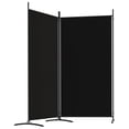 thumbnail image 4 of Tomshoo 2-Panel Room Divider Black 68.9"x70.9" Fabric, 4 of 7