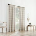 thumbnail image 5 of Better Homes and Gardens Buffalo Plaid Semi-Sheer Back Tab Curtain Panel, 50" x 96", Beige, 5 of 6