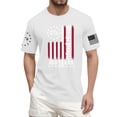 thumbnail image 2 of Hogleaql Mens Usa Flag Graphic Tshirt Crew Neck American Flag Short Sleeve T-Shirts Patriotic Trendy Independence Day Loose Fit Shirts White 3XL, 2 of 6