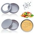 thumbnail image 4 of Tinplate Box Metal Sugar Cookie Candy Tin Box Window Box Pgeraug Clearance! Mini Funnels Metal Round Cans with Lid Food Candle Containers Storage Box for Diy Crafts Food Storage A, 4 of 4