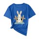 thumbnail image 1 of Camisas de Manga Corta para las Mujeres Moda Casual Impresión Cuello Redondo Suéter Tee Blusas, 1 of 4