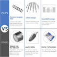 thumbnail image 3 of 5PCS 4-Flute End Mill Bits Carbide Tungsten Steel Milling Cutter Router Bits Rotary Bits Tool Straight Shank 6mm-8mm Double Edged Cutting Engraving Bits, 3 of 8