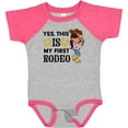 thumbnail image 3 of Inktastic Yes, This is My First Rodeo- Cowgirl in Hat and Boots Girls Baby Bodysuit, 3 of 5