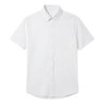 thumbnail image 4 of CIENVNSTG Men's Summer Button Down Shirts Short Sleeve Regular Fit Solid Color Casual Business Dress Shirt with Chest Pocket White S, 4 of 4