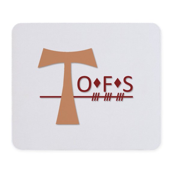 CafePress - OFS Secular Franciscan Order Mousepad - Non-slip Rubber Mousepad, Gaming Mouse Pad