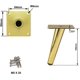 thumbnail image 2 of 4 Pieces Oblique Table Legs Metal Cabinet Legs, Cone Furniture Legs, 201 Stainless Steel, Golden, 10cm Height, Non-slip Silent Base for Sofas, Tables, 2 of 5